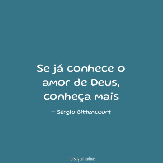 Se já conhece o amor de Deus