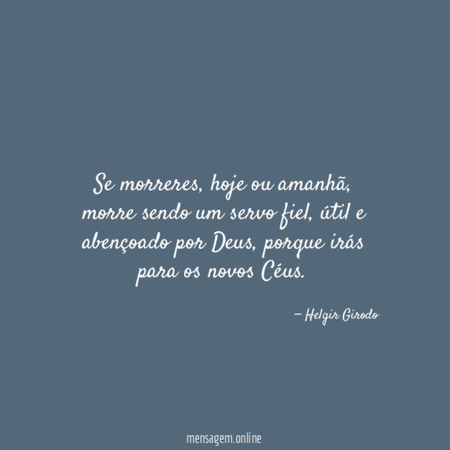 Se morreres