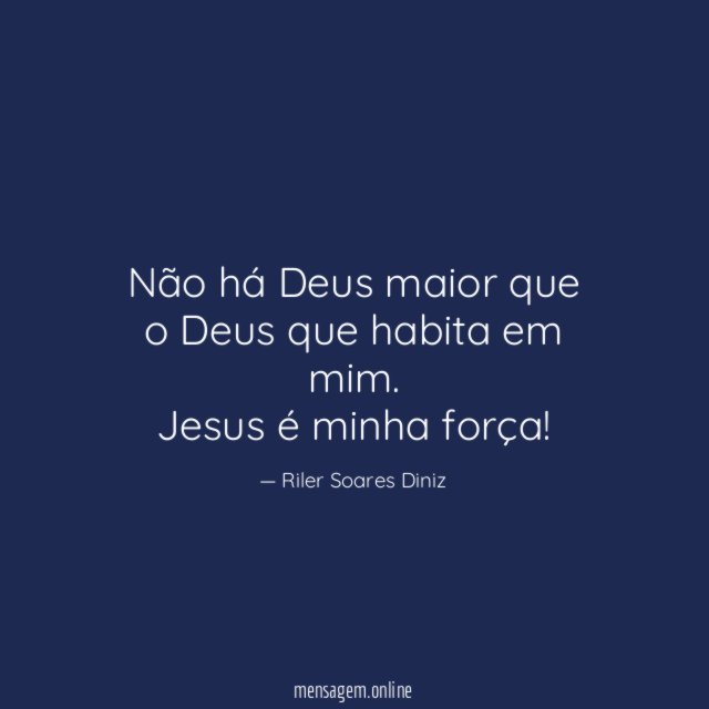Não há Deus maior que o Deus que habita em mim