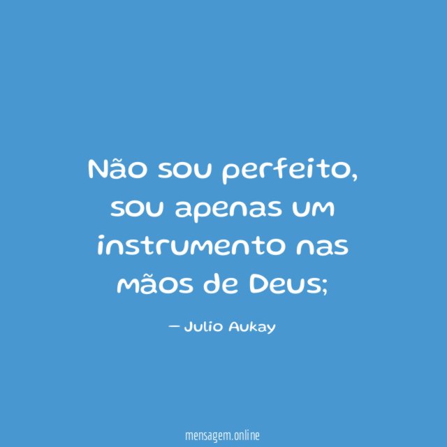 Não sou perfeito