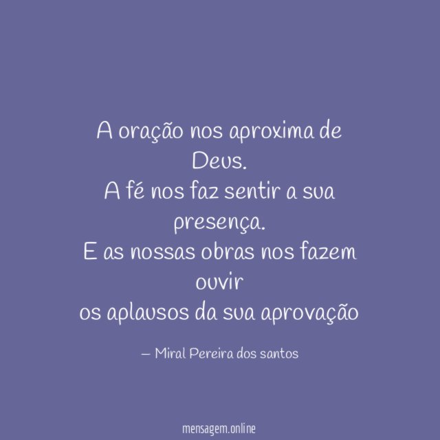 A oração nos aproxima de Deus