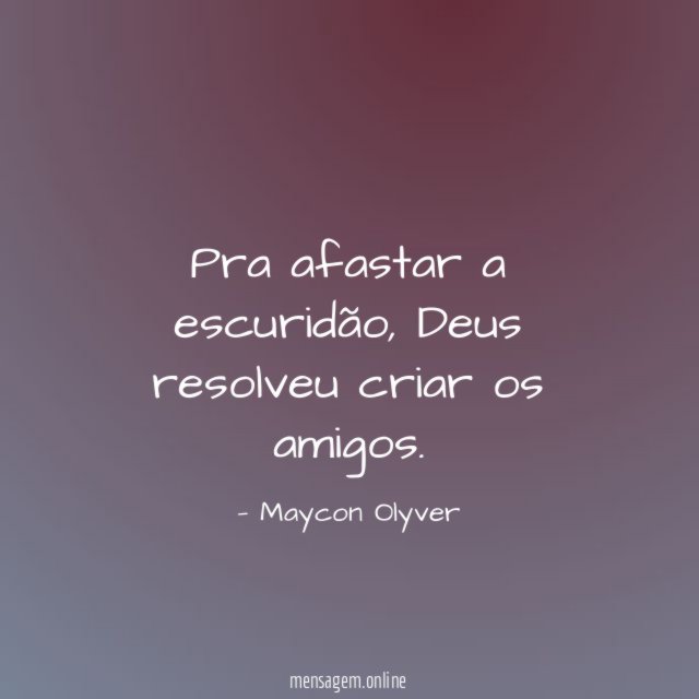 Pra afastar a escuridão