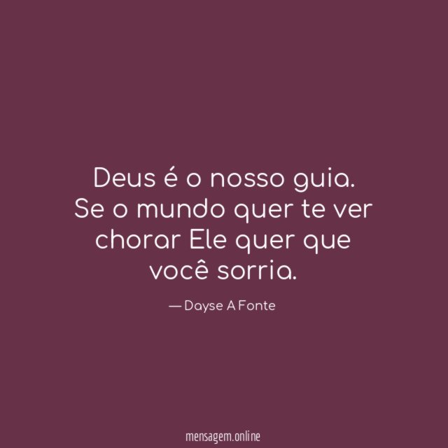 Deus é o nosso guia
