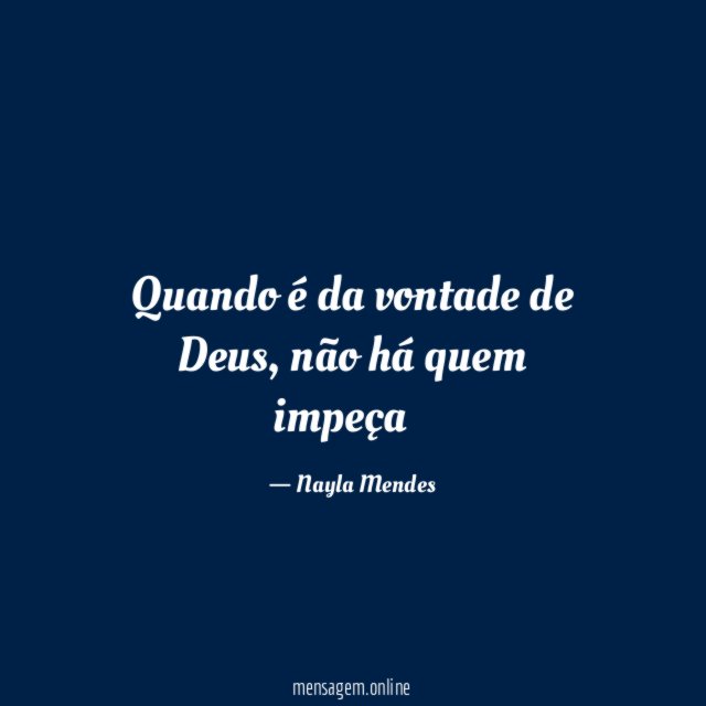 Quando é da vontade de Deus