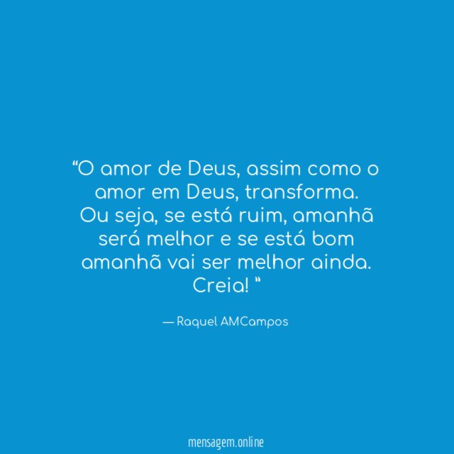 O amor de Deus