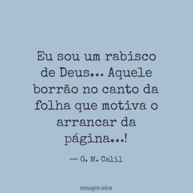 Eu sou um rabisco de Deus