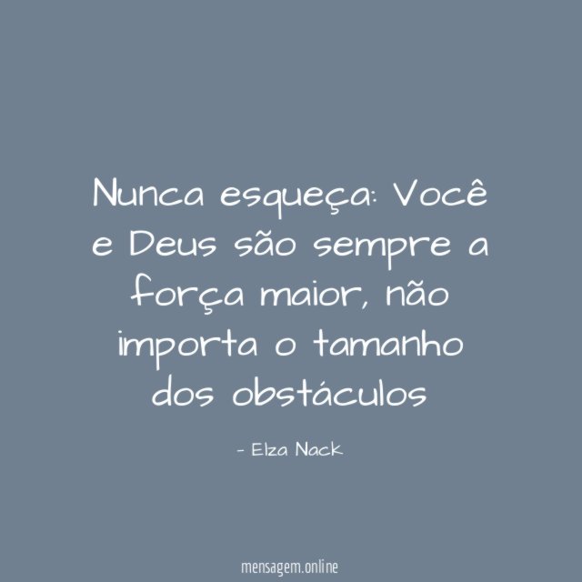 Nunca esqueça