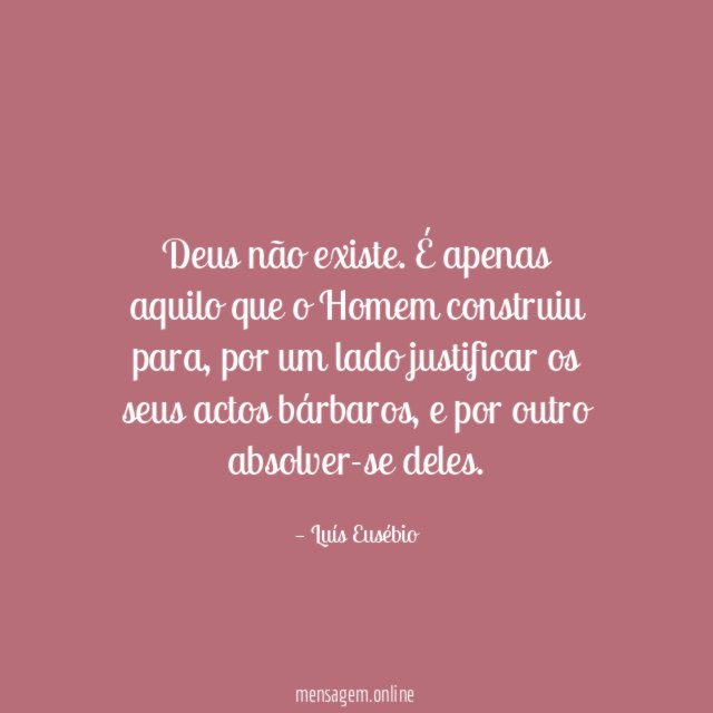 Deus não existe