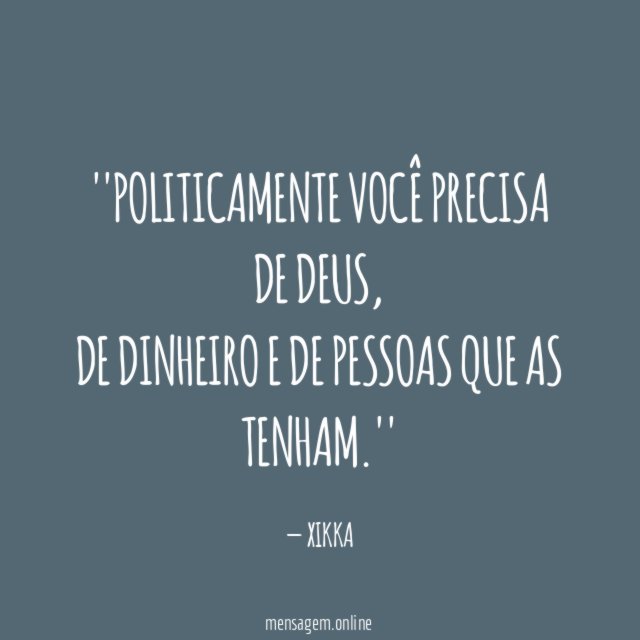'POLITICAMENTE VOCÊ PRECISA DE DEUS