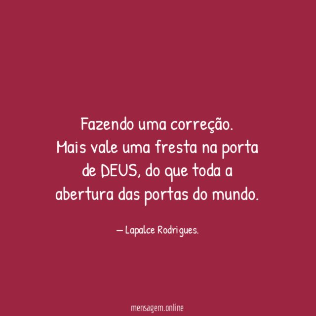 Fazendo uma correção.