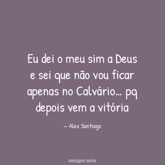 Eu dei o meu sim a Deus