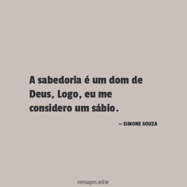 A sabedoria é um dom de Deus