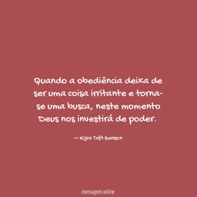 Quando a obediência deixa de ser uma coisa