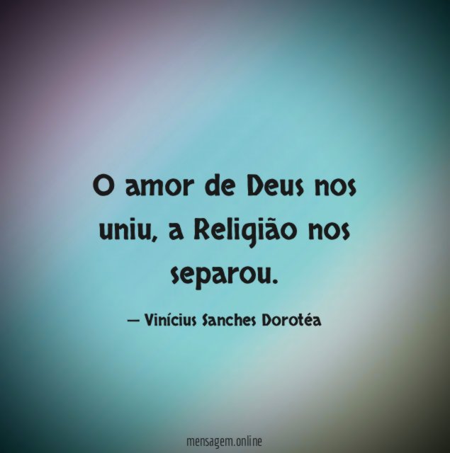 O amor de Deus nos uniu