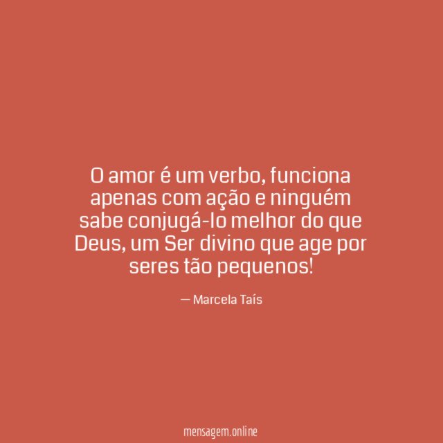 O amor é um verbo