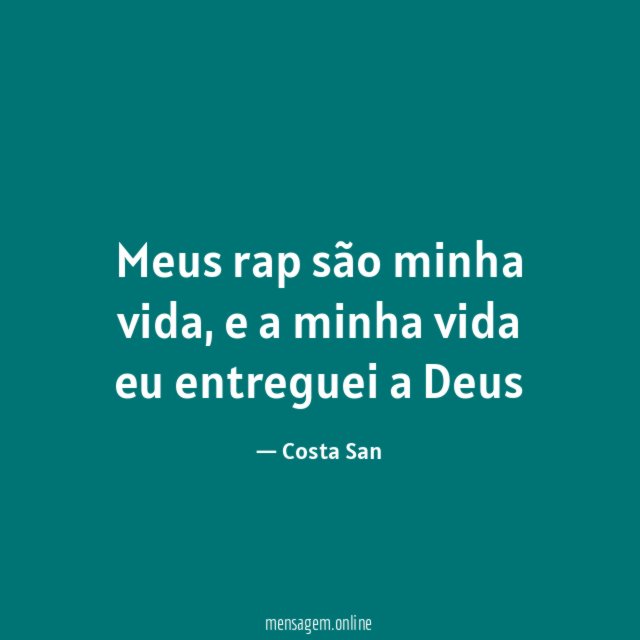 Meus rap são minha vida