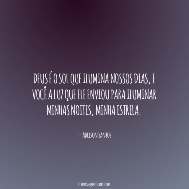 Deus é o Sol que ilumina nossos dias