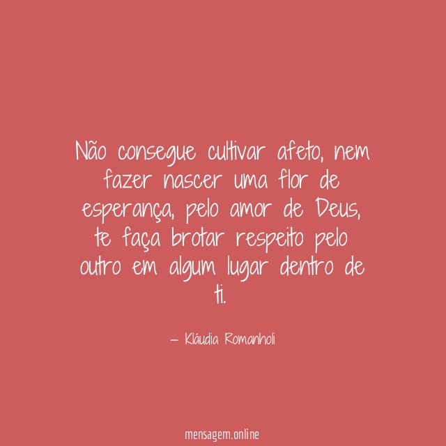 Não consegue cultivar afeto