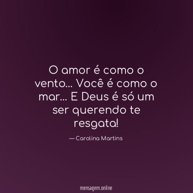 O amor é como o vento
