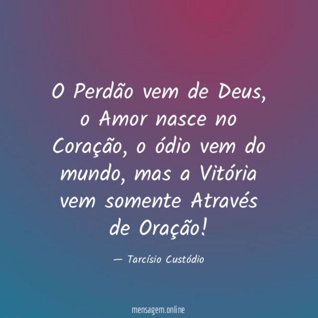 O Perdão vem de Deus