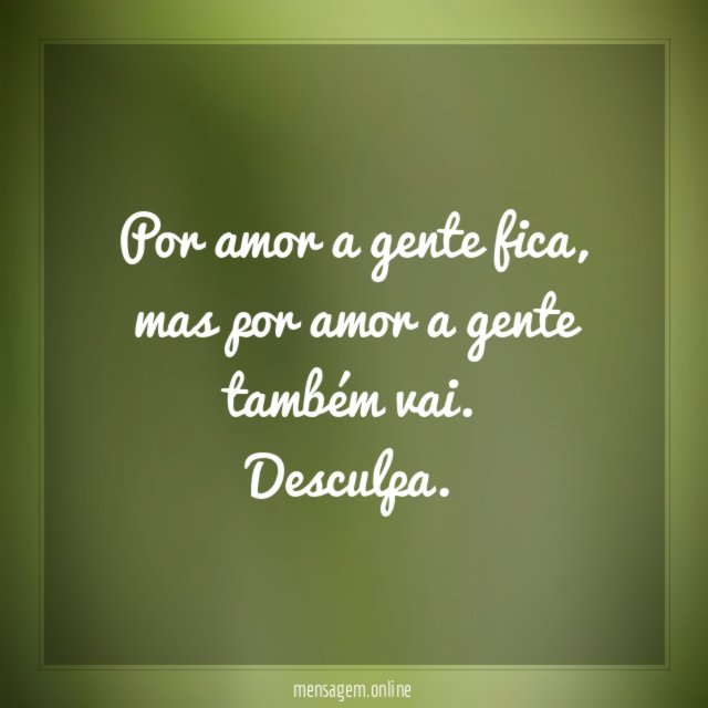 Por amor a gente também vai