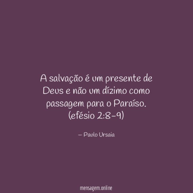 A salvação é um presente de Deus