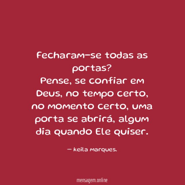Fecharam-se todas as portas