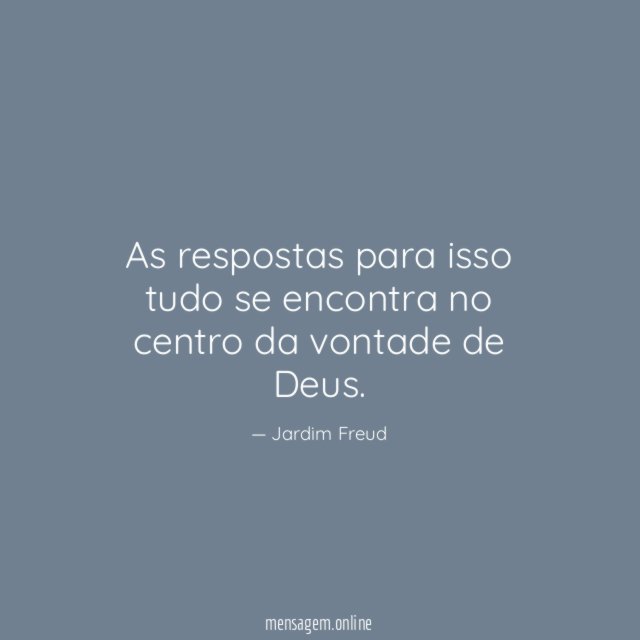 As respostas para isso tudo se encontra no