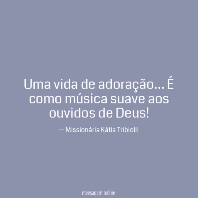 Uma vida de adoração
