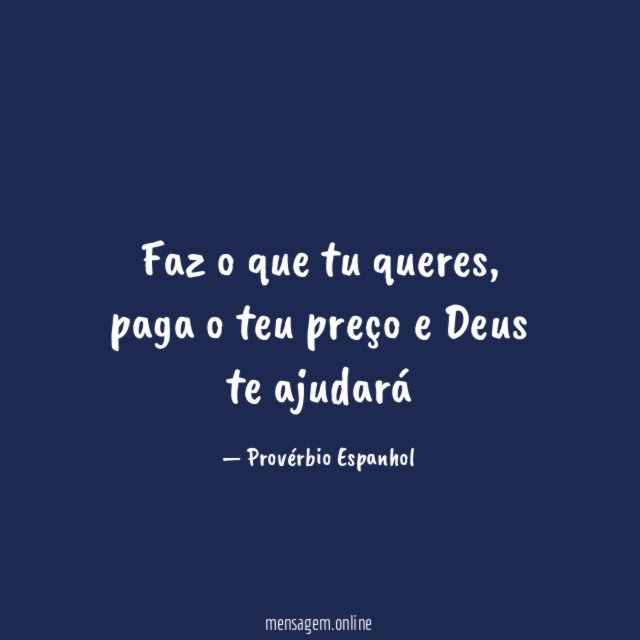 Faz o que tu queres