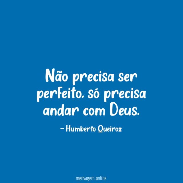 Não precisa ser perfeito