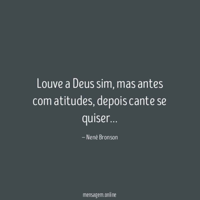 Louve a Deus sim