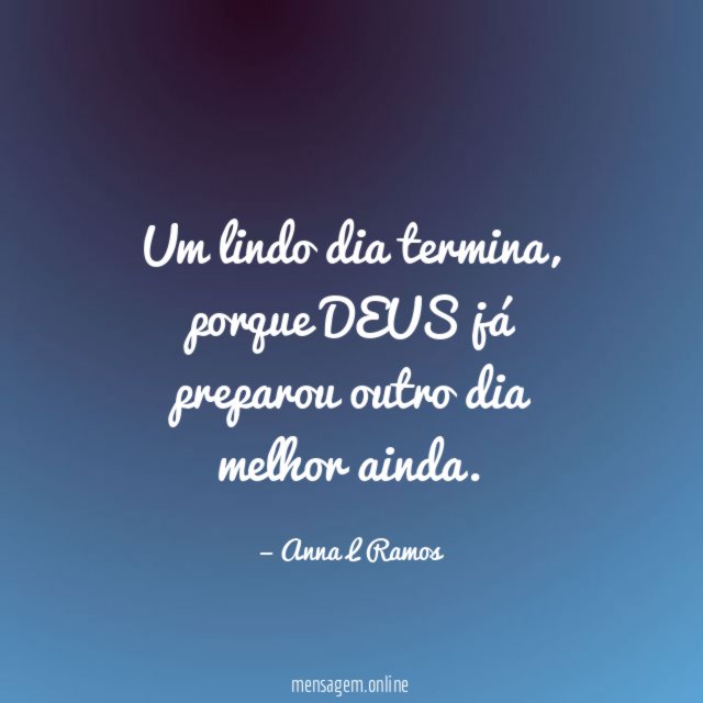 Um lindo dia termina