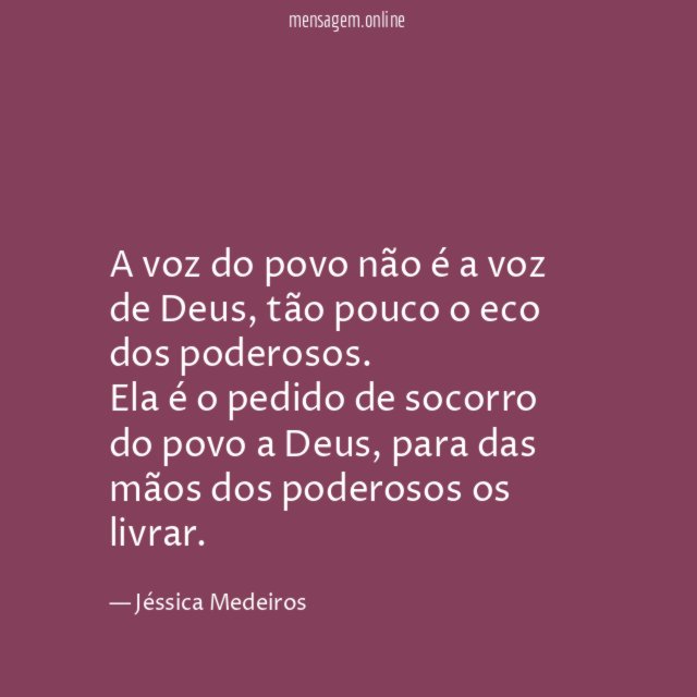 A voz do povo não é a voz de Deus