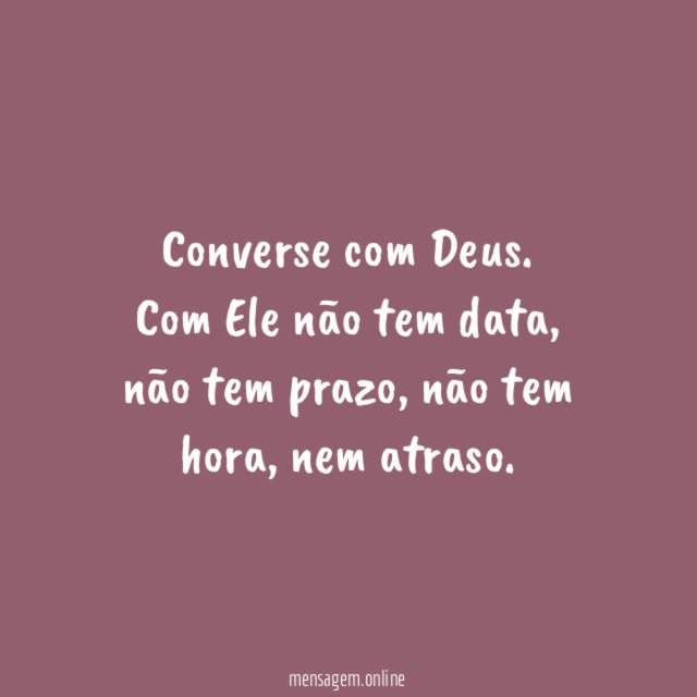 Converse com Deus