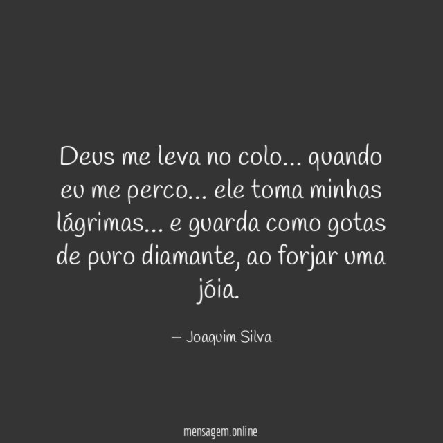 Deus me leva no colo
