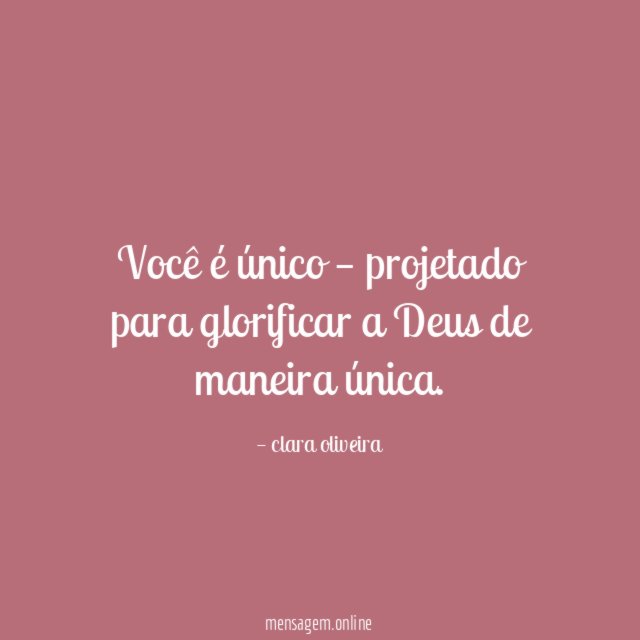 Você é único — projetado para glorificar a Deus de maneira única