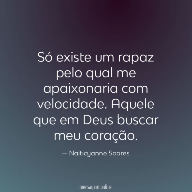 Só existe um rapaz pelo qual me apaixonaria com velocidade