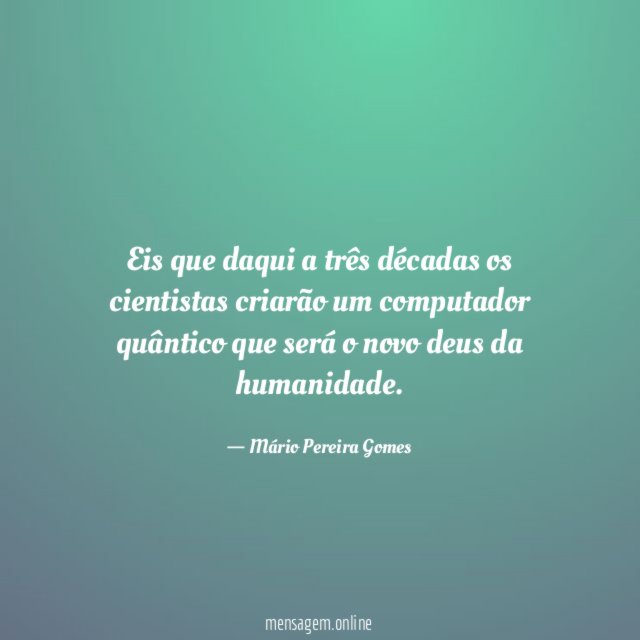 Eis que daqui a três décadas os cientistas