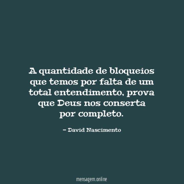 A quantidade de bloqueios que temos por falta de um total entendimento