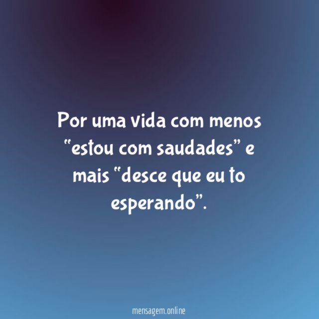 Por uma vida