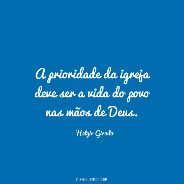 A prioridade da igreja deve ser a vida