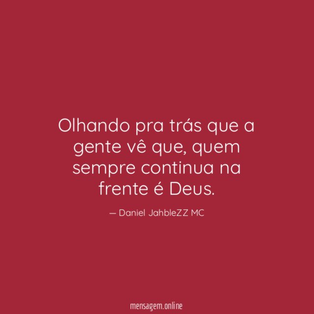 Olhando pra trás que a gente vê que