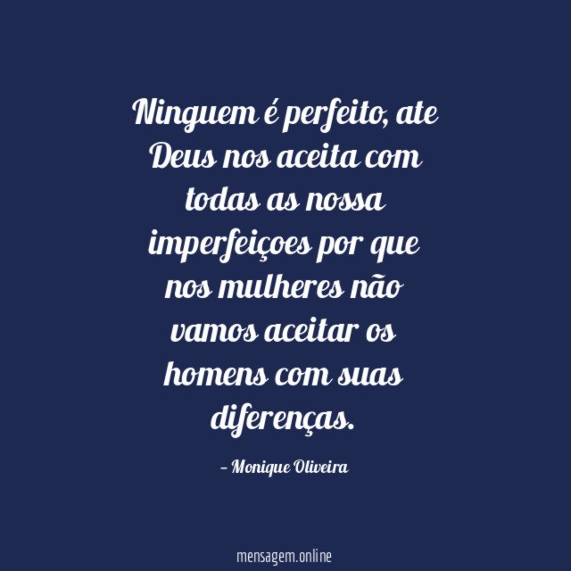 Ninguem é perfeito