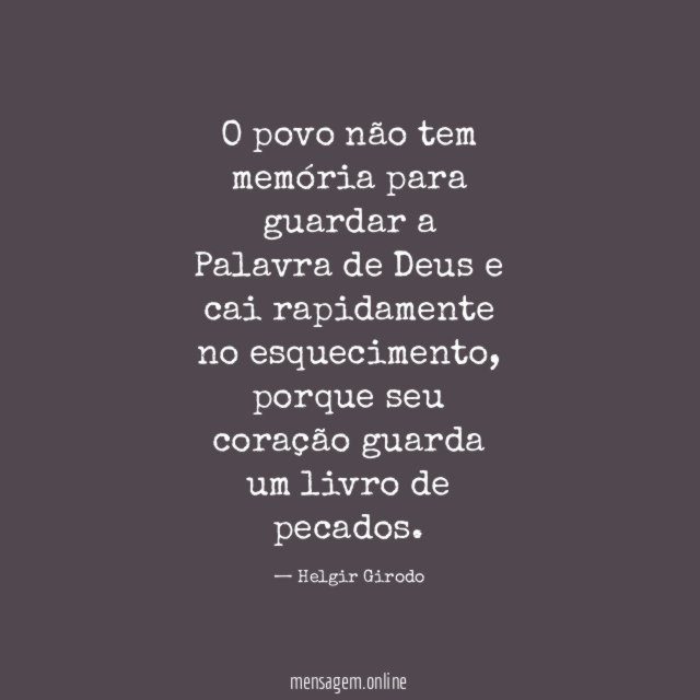 O povo não tem memória para guardar a