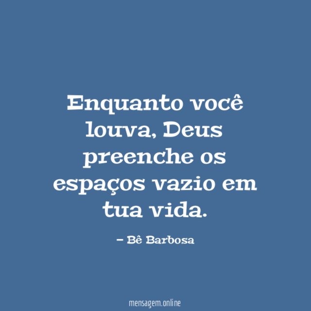 Enquanto você louva