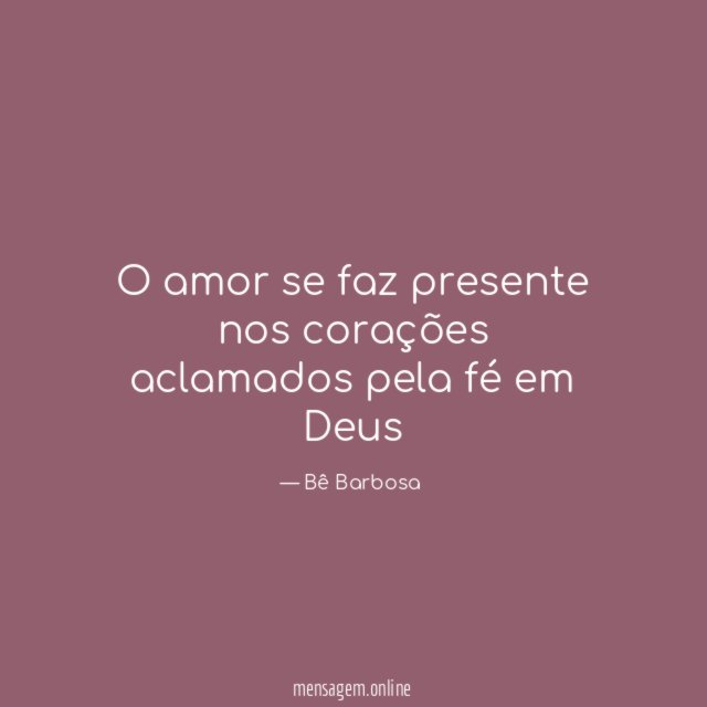 O amor se faz presente nos corações aclamados