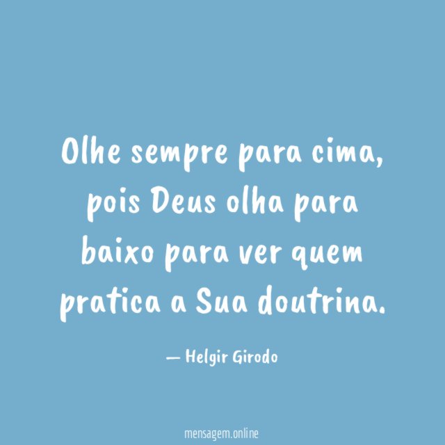 Olhe sempre para cima
