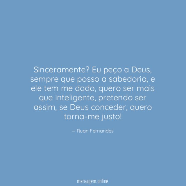Sinceramente