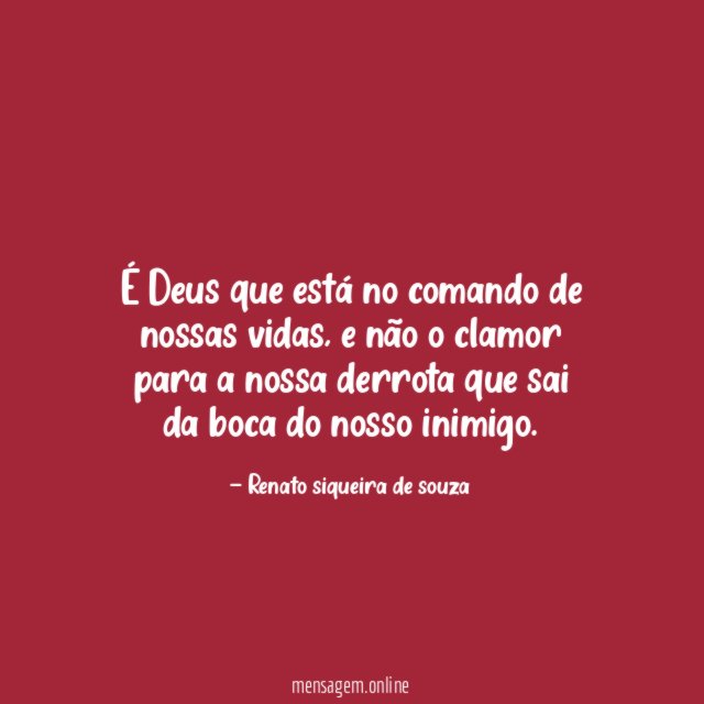 É Deus que está no comando de nossas vidas